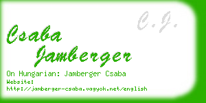 csaba jamberger business card